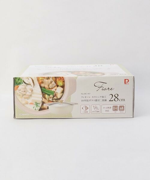 212 KITCHEN STORE / トゥーワントゥーキッチン ストア キッチンツール | フィオーレ セラミック加工IH対応ガラス蓋付二食鍋28cm | 詳細10