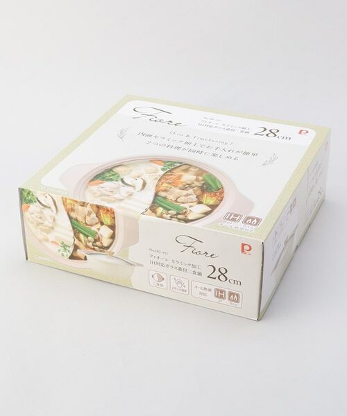 212 KITCHEN STORE / トゥーワントゥーキッチン ストア キッチンツール | フィオーレ セラミック加工IH対応ガラス蓋付二食鍋28cm | 詳細8
