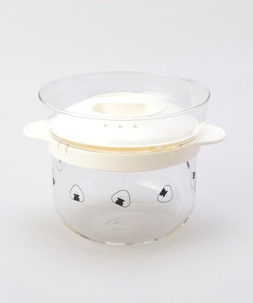 212 KITCHEN STORE / トゥーワントゥーキッチン ストア キッチンツール | ぎゅっとおにぎりさん ガラスのレンジご飯釜　WH | 詳細1