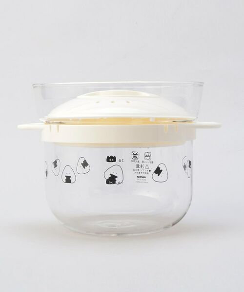 212 KITCHEN STORE / トゥーワントゥーキッチン ストア キッチンツール | ぎゅっとおにぎりさん ガラスのレンジご飯釜　WH | 詳細2