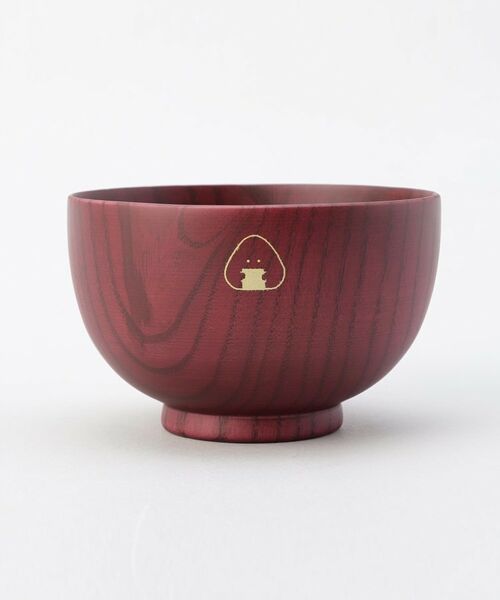 212 KITCHEN STORE / トゥーワントゥーキッチン ストア 食器 | ぎゅっとおにぎりさん 木製汁椀 赤 | 詳細2