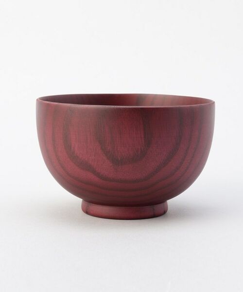 212 KITCHEN STORE / トゥーワントゥーキッチン ストア 食器 | ぎゅっとおにぎりさん 木製汁椀 赤 | 詳細3