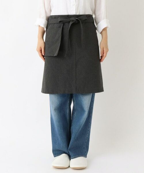 212 KITCHEN STORE / トゥーワントゥーキッチン ストア インテリア・生活雑貨・ホビー・ステーショナリー | ギャルソンエプロン リサイクルコットン チャコール | 詳細1