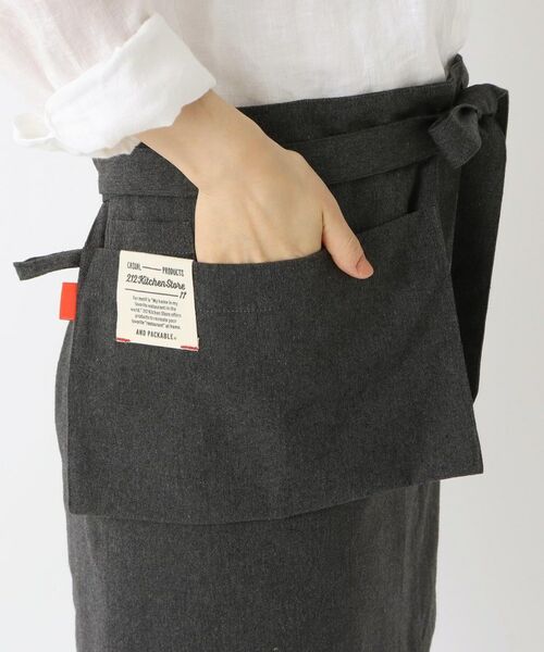 212 KITCHEN STORE / トゥーワントゥーキッチン ストア インテリア・生活雑貨・ホビー・ステーショナリー | ギャルソンエプロン リサイクルコットン チャコール | 詳細5