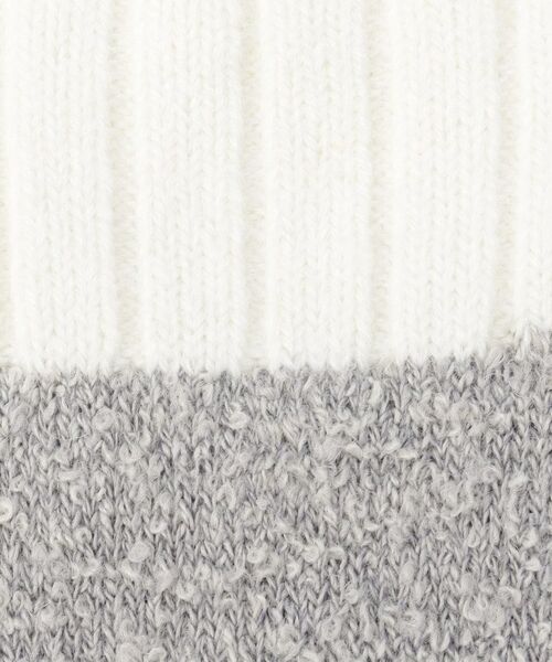 212 KITCHEN STORE / トゥーワントゥーキッチン ストア ソックス | 内側シルク2重編み ウール混 もこもこ靴下 銀色 ＜絹屋＞ | 詳細5