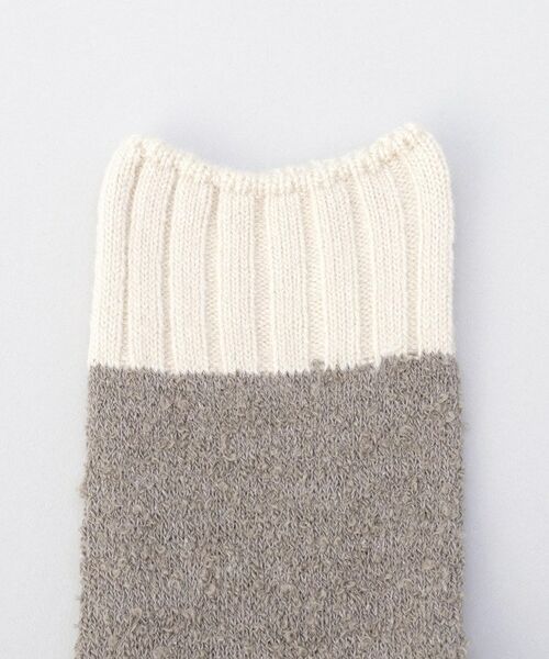 212 KITCHEN STORE / トゥーワントゥーキッチン ストア ソックス | 内側シルク2重編み ウール混 もこもこ靴下 茶色 ＜絹屋＞ | 詳細2