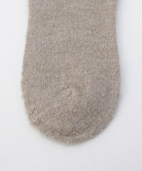 212 KITCHEN STORE / トゥーワントゥーキッチン ストア ソックス | 内側シルク2重編み ウール混 もこもこ靴下 茶色 ＜絹屋＞ | 詳細4