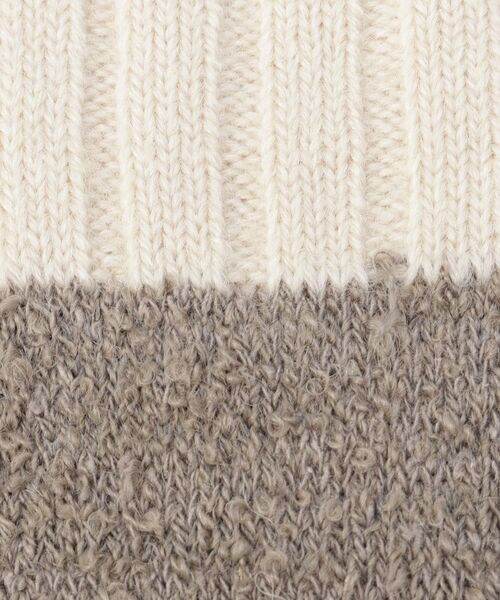 212 KITCHEN STORE / トゥーワントゥーキッチン ストア ソックス | 内側シルク2重編み ウール混 もこもこ靴下 茶色 ＜絹屋＞ | 詳細5