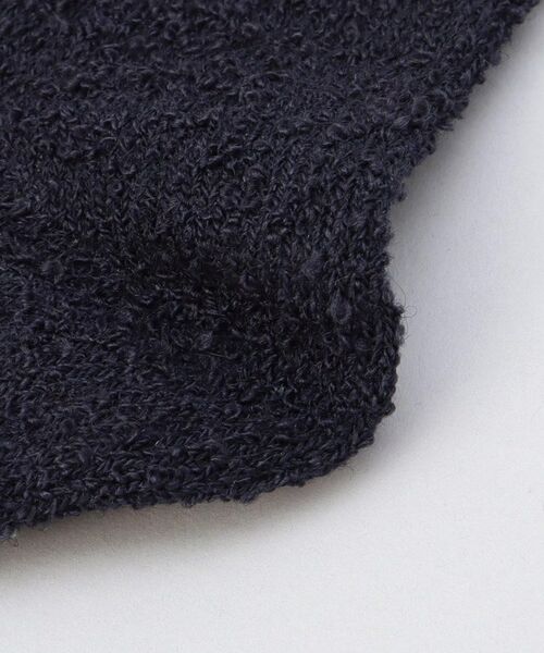 212 KITCHEN STORE / トゥーワントゥーキッチン ストア ソックス | 内側シルク2重編み ウール混 もこもこ靴下 紺色 ＜絹屋＞ | 詳細3