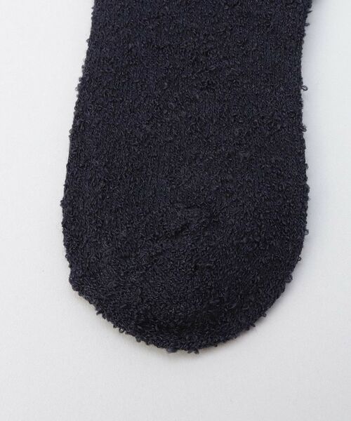 212 KITCHEN STORE / トゥーワントゥーキッチン ストア ソックス | 内側シルク2重編み ウール混 もこもこ靴下 紺色 ＜絹屋＞ | 詳細4