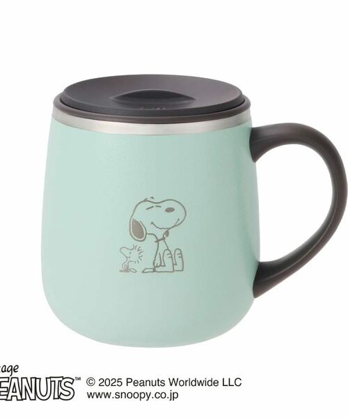 212 KITCHEN STORE / トゥーワントゥーキッチン ストア グラス・マグカップ | PEANUTS 蓋つきステンレスマグShort MINT GREEN ＜BRUNO ブルーノ＞ | 詳細1