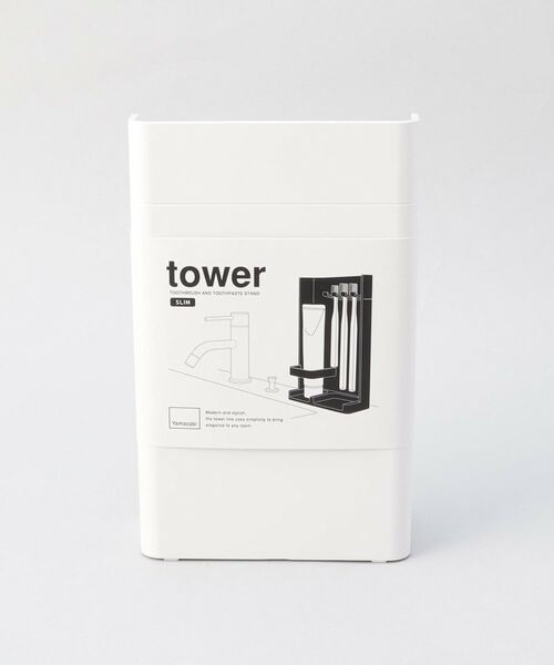 212 KITCHEN STORE / トゥーワントゥーキッチン ストア キッチンツール | 目隠しチューブ＆歯ブラシスタンド スリム WH 山崎実業 ＜tower タワー＞ | 詳細5