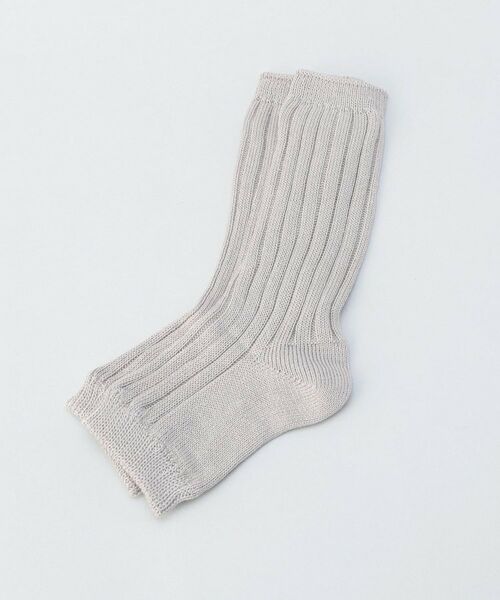 212 KITCHEN STORE / トゥーワントゥーキッチン ストア ソックス | シルクとオーガニックコットン つま先あきソックス 砂色 ＜絹屋＞ | 詳細1