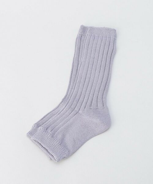 212 KITCHEN STORE / トゥーワントゥーキッチン ストア ソックス | シルクとオーガニックコットン つま先あきソックス 藤色 ＜絹屋＞ | 詳細1