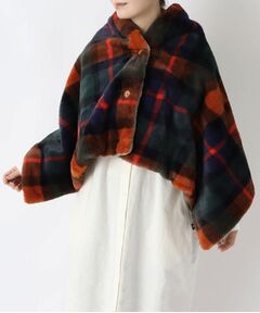 212 KITCHEN STORE / トゥーワントゥーキッチン ストア その他雑貨 | チェックファー ポンチョ ネイビー