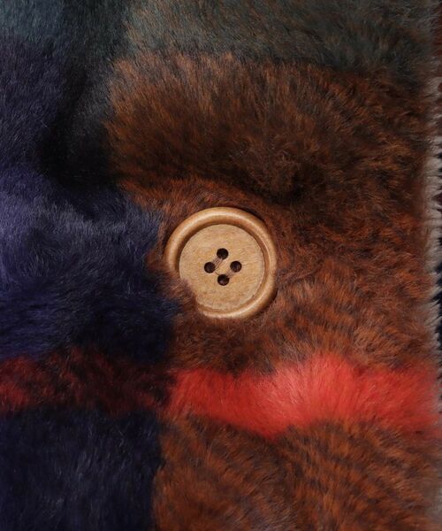 212 KITCHEN STORE / トゥーワントゥーキッチン ストア その他雑貨 | チェックファー ポンチョ ネイビー | 詳細6