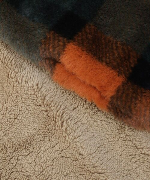 212 KITCHEN STORE / トゥーワントゥーキッチン ストア その他雑貨 | チェックファー ポンチョ ネイビー | 詳細7