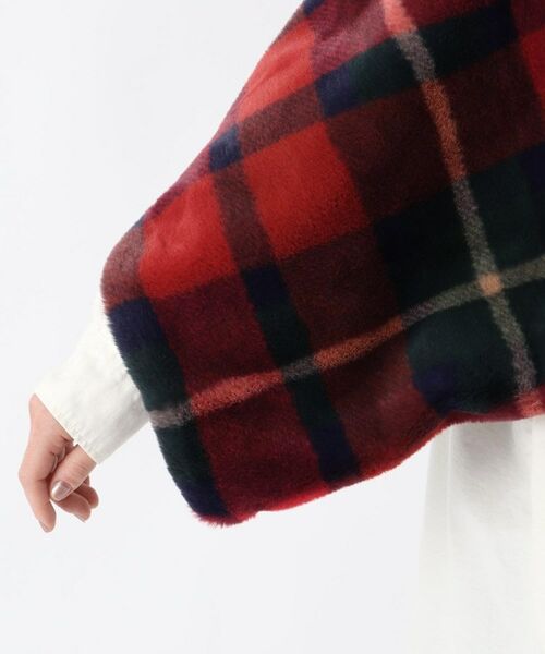212 KITCHEN STORE / トゥーワントゥーキッチン ストア その他雑貨 | チェックファー ポンチョ レッド | 詳細5