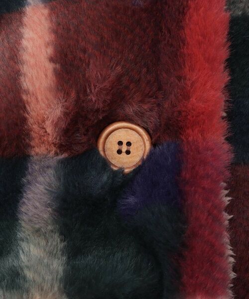 212 KITCHEN STORE / トゥーワントゥーキッチン ストア その他雑貨 | チェックファー ポンチョ レッド | 詳細6