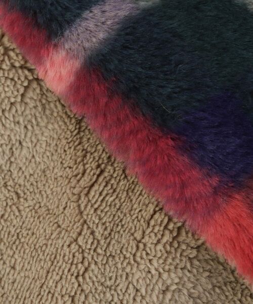 212 KITCHEN STORE / トゥーワントゥーキッチン ストア その他雑貨 | チェックファー ポンチョ レッド | 詳細7