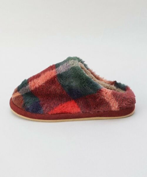 212 KITCHEN STORE / トゥーワントゥーキッチン ストア インテリア・インテリア雑貨 | チェックファー スリッパ レッド | 詳細2