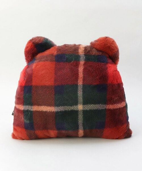 212 KITCHEN STORE / トゥーワントゥーキッチン ストア インテリア・インテリア雑貨 | チェックファー ベアクッション レッド | 詳細1