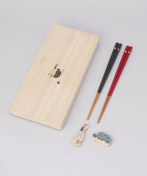 212 KITCHEN STORE / トゥーワントゥーキッチン ストア インテリア・生活雑貨・ホビー・ステーショナリー | つるかめ めおとはし＆はしおきセット | 詳細1