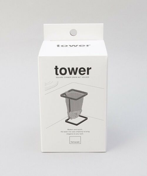 212 KITCHEN STORE / トゥーワントゥーキッチン ストア インテリア・インテリア雑貨 | コーナーに置ける水切りネットホルダー スクエア WH 山崎実業 ＜tower  タワー＞ | 詳細4