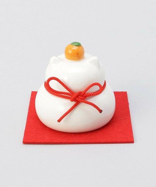 212 KITCHEN STORE / トゥーワントゥーキッチン ストア インテリア・インテリア雑貨 | 陶器の猫鏡餅 S | 詳細1