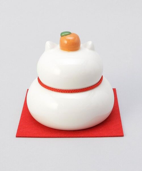 212 KITCHEN STORE / トゥーワントゥーキッチン ストア インテリア・インテリア雑貨 | 陶器の猫鏡餅 L | 詳細3