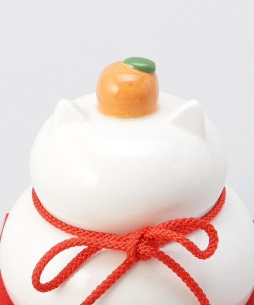 212 KITCHEN STORE / トゥーワントゥーキッチン ストア インテリア・インテリア雑貨 | 陶器の猫鏡餅 L | 詳細5