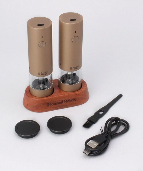 212 KITCHEN STORE / トゥーワントゥーキッチン ストア キッチンツール | 充電式ミル ソルト＆ペッパー ミニ 2本セット ブラウンゴールド ＜Russell Hobbs  ラッセルホブス＞ | 詳細7