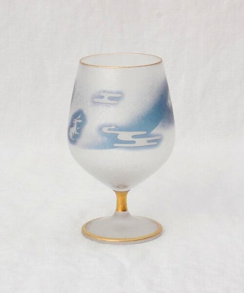 212 KITCHEN STORE / トゥーワントゥーキッチン ストア グラス・マグカップ | 富士月兎図 脚付杯 | 詳細3