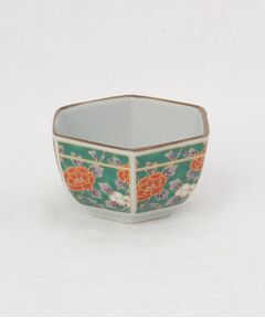 212 KITCHEN STORE / トゥーワントゥーキッチン ストア 食器 | 六角鉢 緑彩牡丹