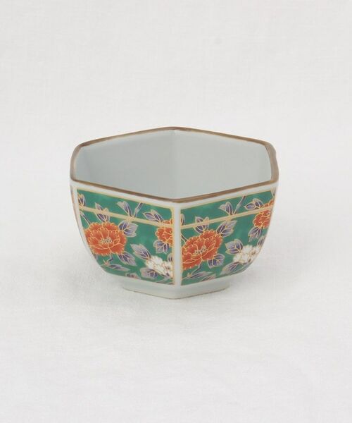 212 KITCHEN STORE / トゥーワントゥーキッチン ストア 食器 | 六角鉢 緑彩牡丹 | 詳細1