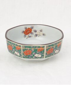 212 KITCHEN STORE / トゥーワントゥーキッチン ストア 食器 | 八角中鉢 緑彩牡丹