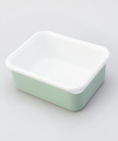 212 KITCHEN STORE / トゥーワントゥーキッチン ストア キッチンツール | 富士ホーロー深型角容器 ヴィンテージグリーン L ＜212Kオリジナル＞（その他）