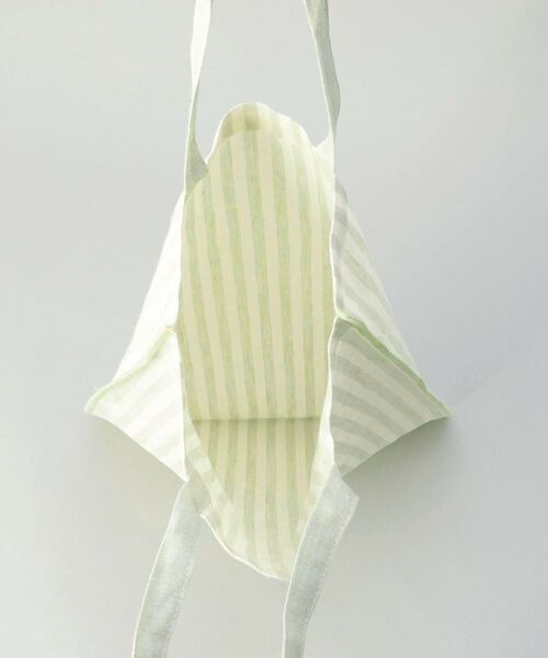 212 KITCHEN STORE / トゥーワントゥーキッチン ストア バッグ | ブロックストライプ リネンコットン エコバッグ LGR ＜212Kオリジナル ＞ | 詳細5