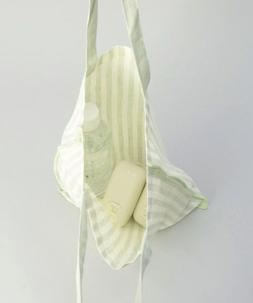 212 KITCHEN STORE / トゥーワントゥーキッチン ストア バッグ | ブロックストライプ リネンコットン エコバッグ LGR ＜212Kオリジナル ＞ | 詳細6