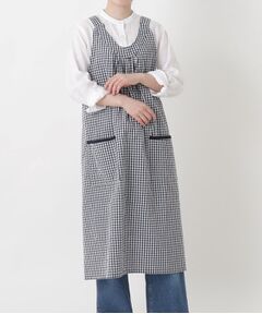 212 KITCHEN STORE / トゥーワントゥーキッチン ストア インテリア・生活雑貨・ホビー・ステーショナリー | ギンガムサッカーギャザーエプロン BK