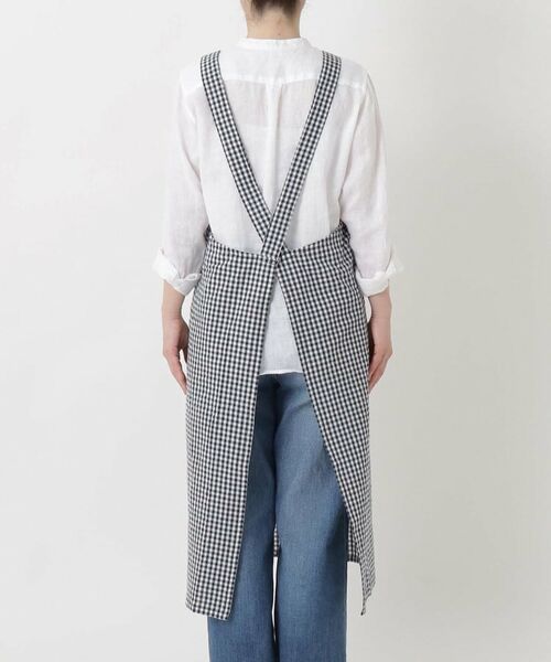 212 KITCHEN STORE / トゥーワントゥーキッチン ストア インテリア・生活雑貨・ホビー・ステーショナリー | ギンガムサッカーギャザーエプロン BK | 詳細3