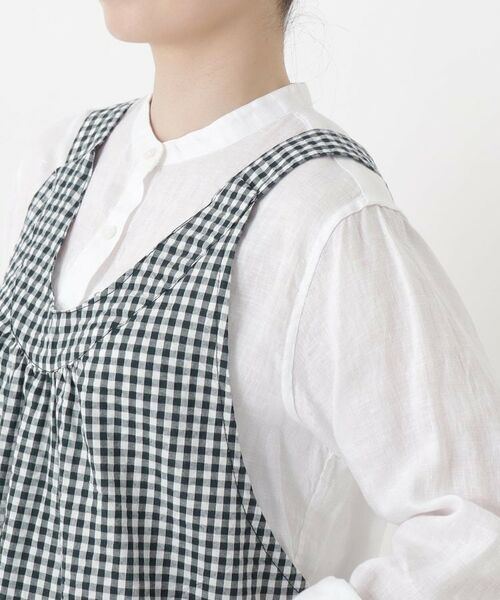 212 KITCHEN STORE / トゥーワントゥーキッチン ストア インテリア・生活雑貨・ホビー・ステーショナリー | ギンガムサッカーギャザーエプロン BK | 詳細5