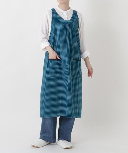 212 KITCHEN STORE / トゥーワントゥーキッチン ストア インテリア・生活雑貨・ホビー・ステーショナリー | ギンガムサッカーギャザーエプロン BL | 詳細10