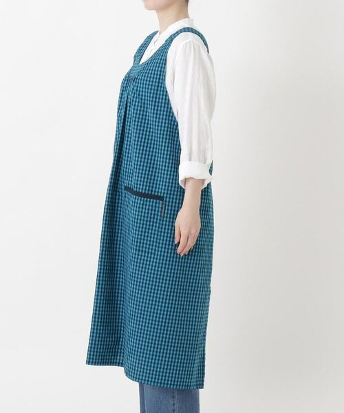 212 KITCHEN STORE / トゥーワントゥーキッチン ストア インテリア・生活雑貨・ホビー・ステーショナリー | ギンガムサッカーギャザーエプロン BL | 詳細2