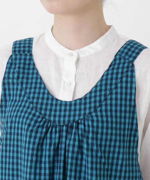 212 KITCHEN STORE / トゥーワントゥーキッチン ストア インテリア・生活雑貨・ホビー・ステーショナリー | ギンガムサッカーギャザーエプロン BL | 詳細4