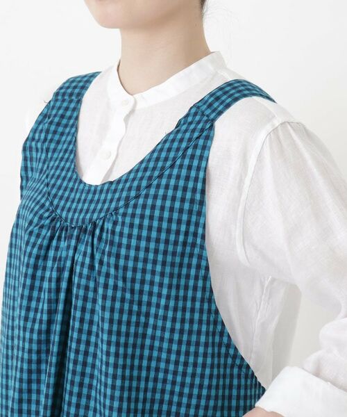 212 KITCHEN STORE / トゥーワントゥーキッチン ストア インテリア・生活雑貨・ホビー・ステーショナリー | ギンガムサッカーギャザーエプロン BL | 詳細5