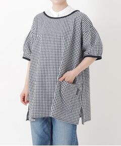 212 KITCHEN STORE / トゥーワントゥーキッチン ストア インテリア・生活雑貨・ホビー・ステーショナリー | ギンガムサッカー半袖かっぽう着 BK