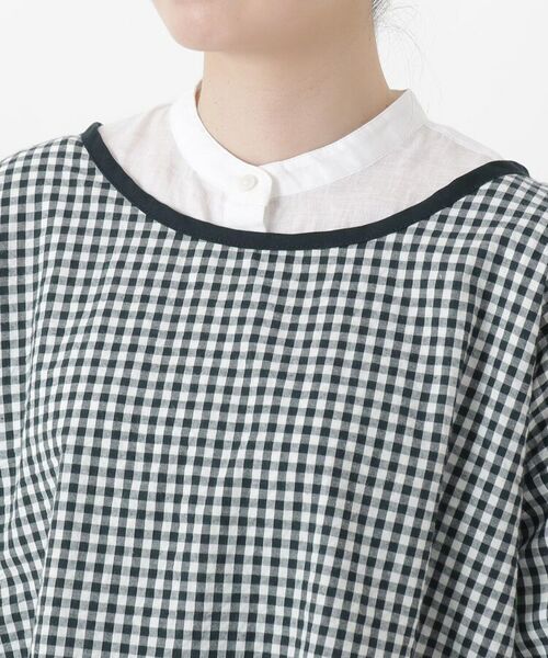 212 KITCHEN STORE / トゥーワントゥーキッチン ストア インテリア・生活雑貨・ホビー・ステーショナリー | ギンガムサッカー半袖かっぽう着 BK | 詳細4