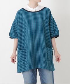 212 KITCHEN STORE / トゥーワントゥーキッチン ストア インテリア・生活雑貨・ホビー・ステーショナリー | ギンガムサッカー半袖かっぽう着 BL