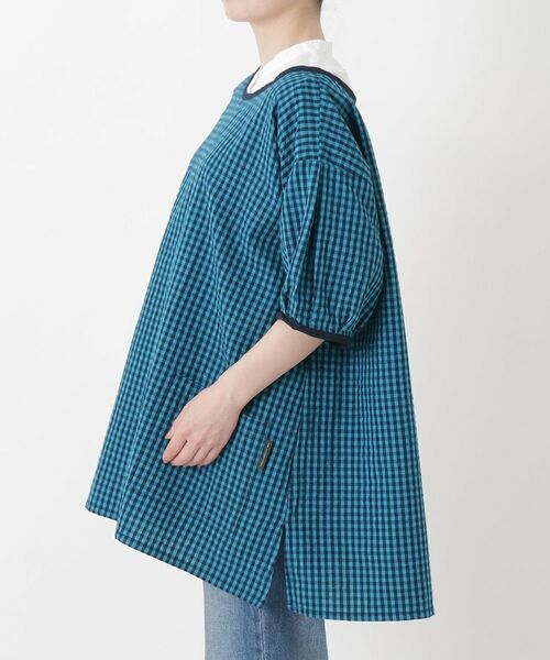 212 KITCHEN STORE / トゥーワントゥーキッチン ストア インテリア・生活雑貨・ホビー・ステーショナリー | ギンガムサッカー半袖かっぽう着 BL | 詳細2